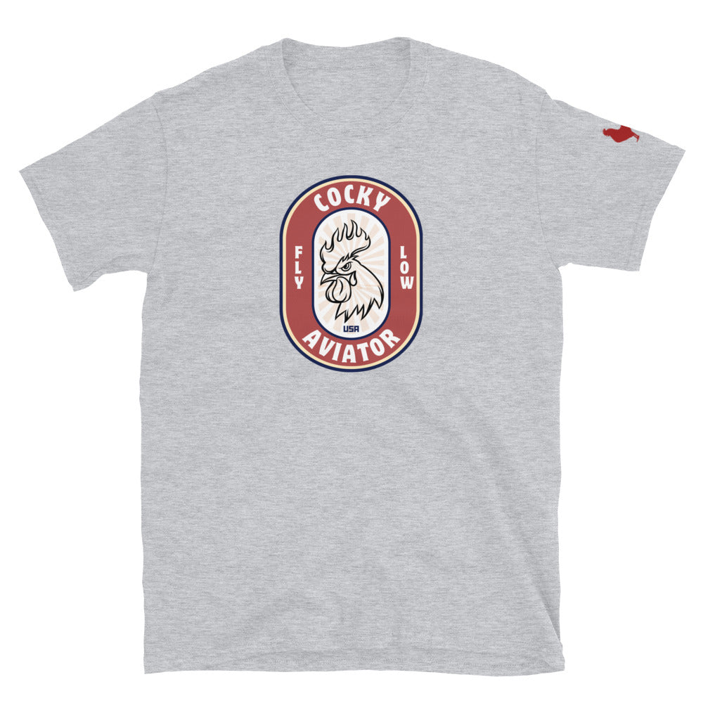 Cocky Pilot Short-Sleeve Unisex T-Shirt
