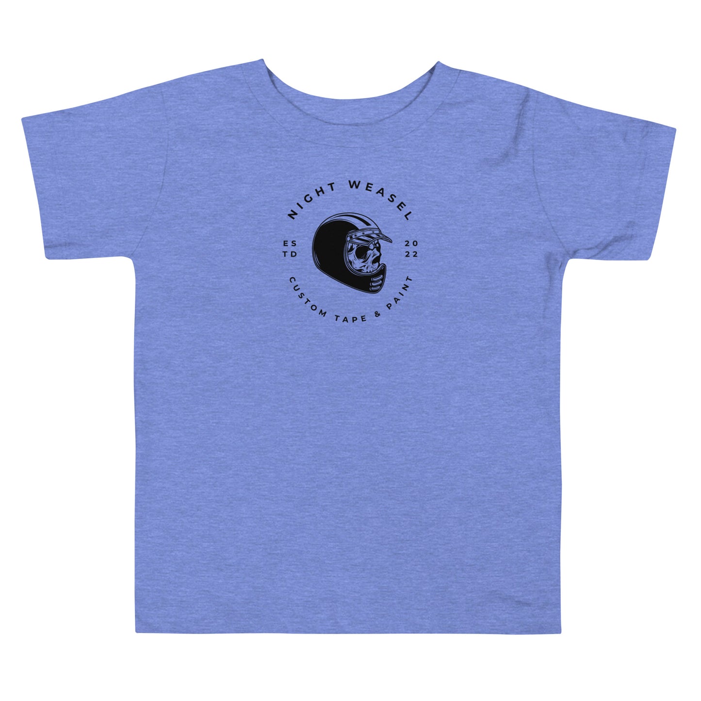Night Weasel Skull Helmet Toddler Short Sleeve Tee