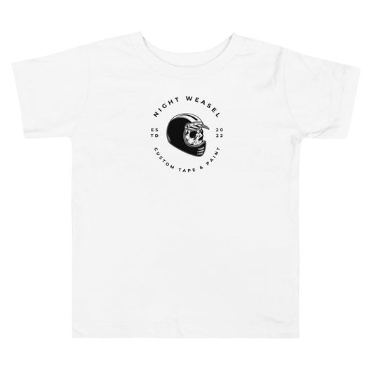 Night Weasel Skull Helmet Toddler Short Sleeve Tee