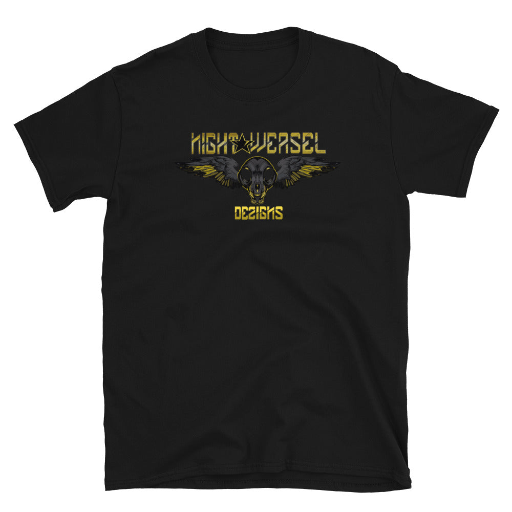 Nigh Weasel Skull & Wings Logo Short-Sleeve Unisex T-Shirt
