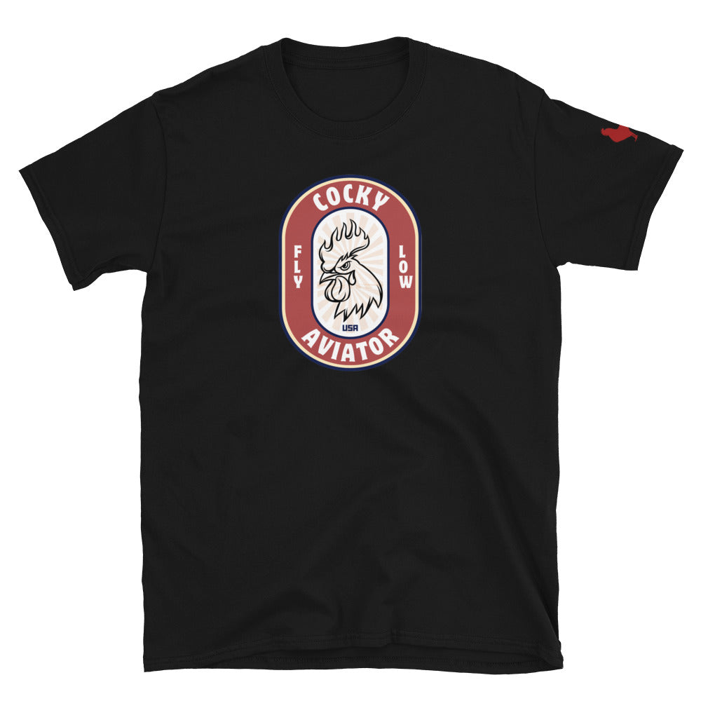 Cocky Pilot Short-Sleeve Unisex T-Shirt