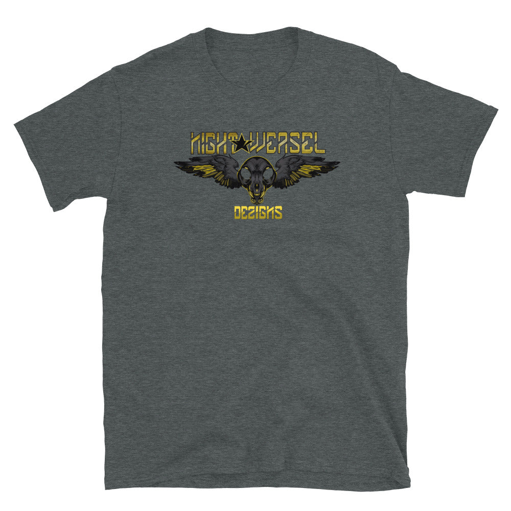 Nigh Weasel Skull & Wings Logo Short-Sleeve Unisex T-Shirt