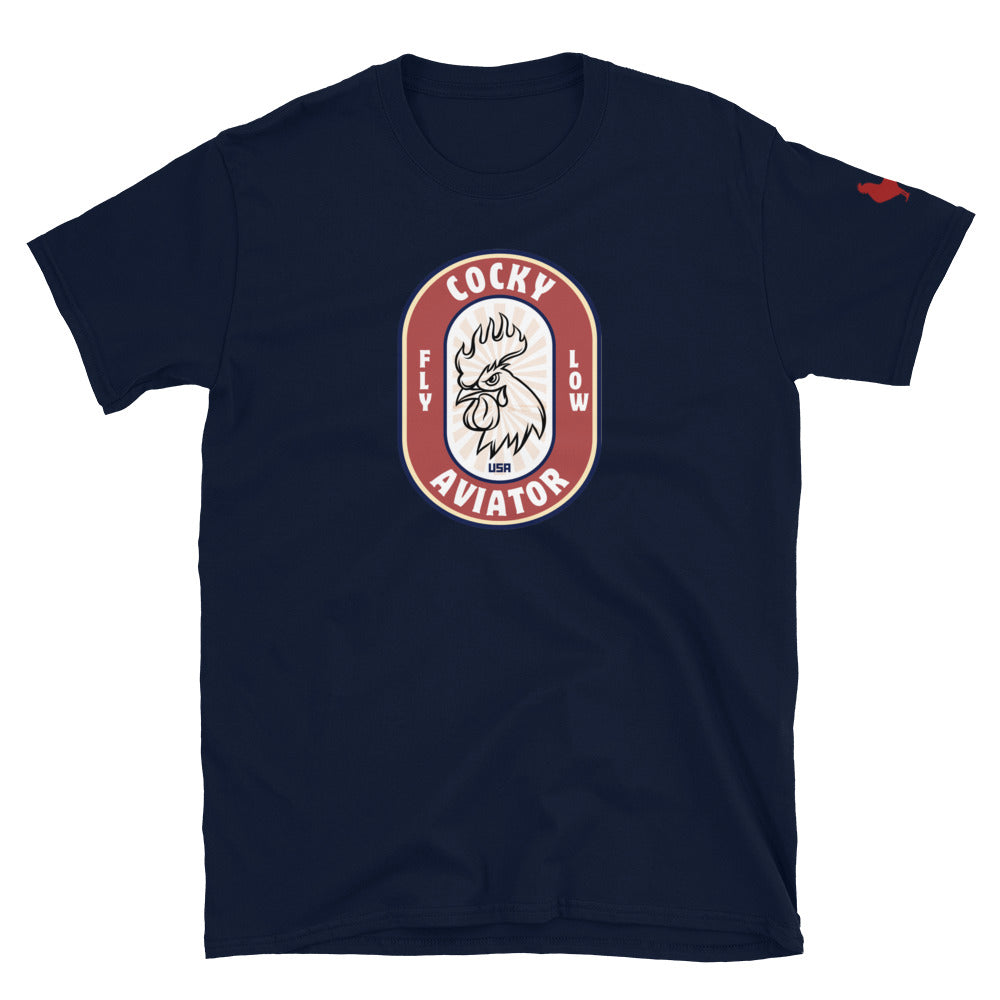 Cocky Pilot Short-Sleeve Unisex T-Shirt