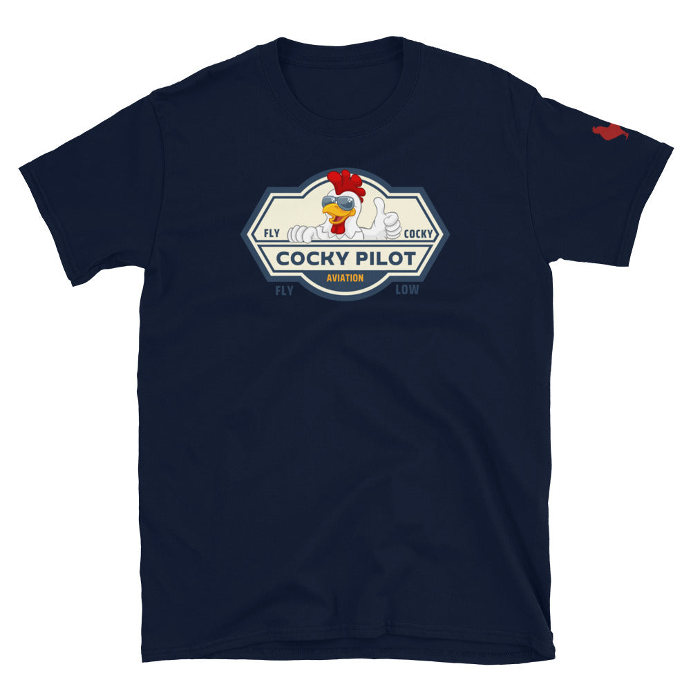 Cocky Pilot Short-Sleeve Unisex T-Shirt